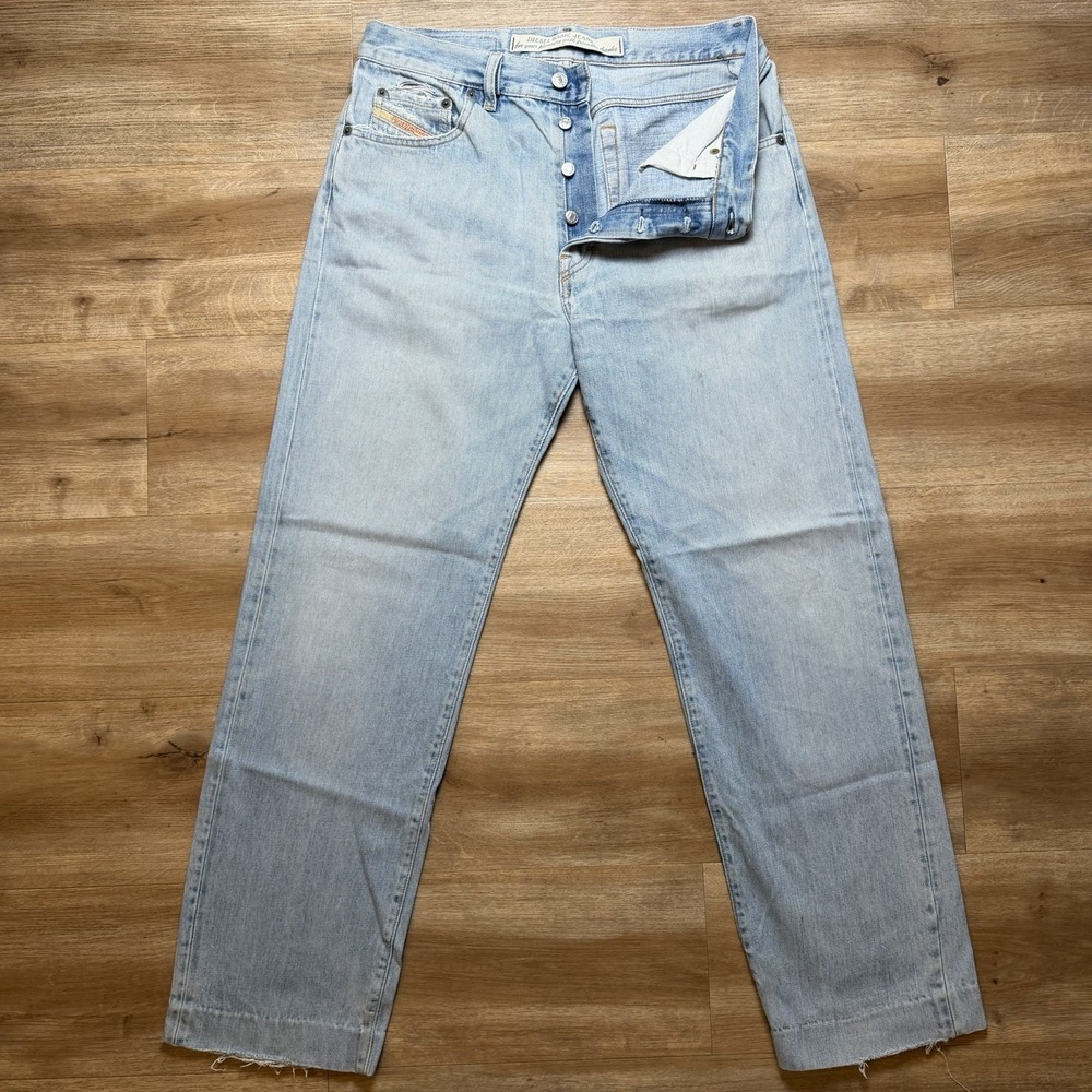 Vintage Diesel Keetar Jeans Men 32x30 Blue Straight Leg Light Wash Y2K (Tag 34)